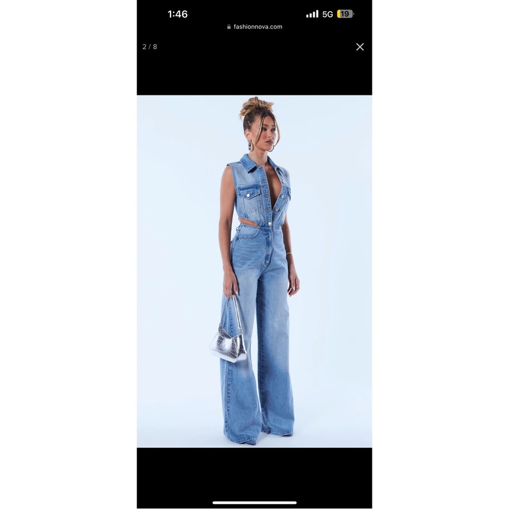BRAND NEW !! Fashion Nova Denim Jumpsuit